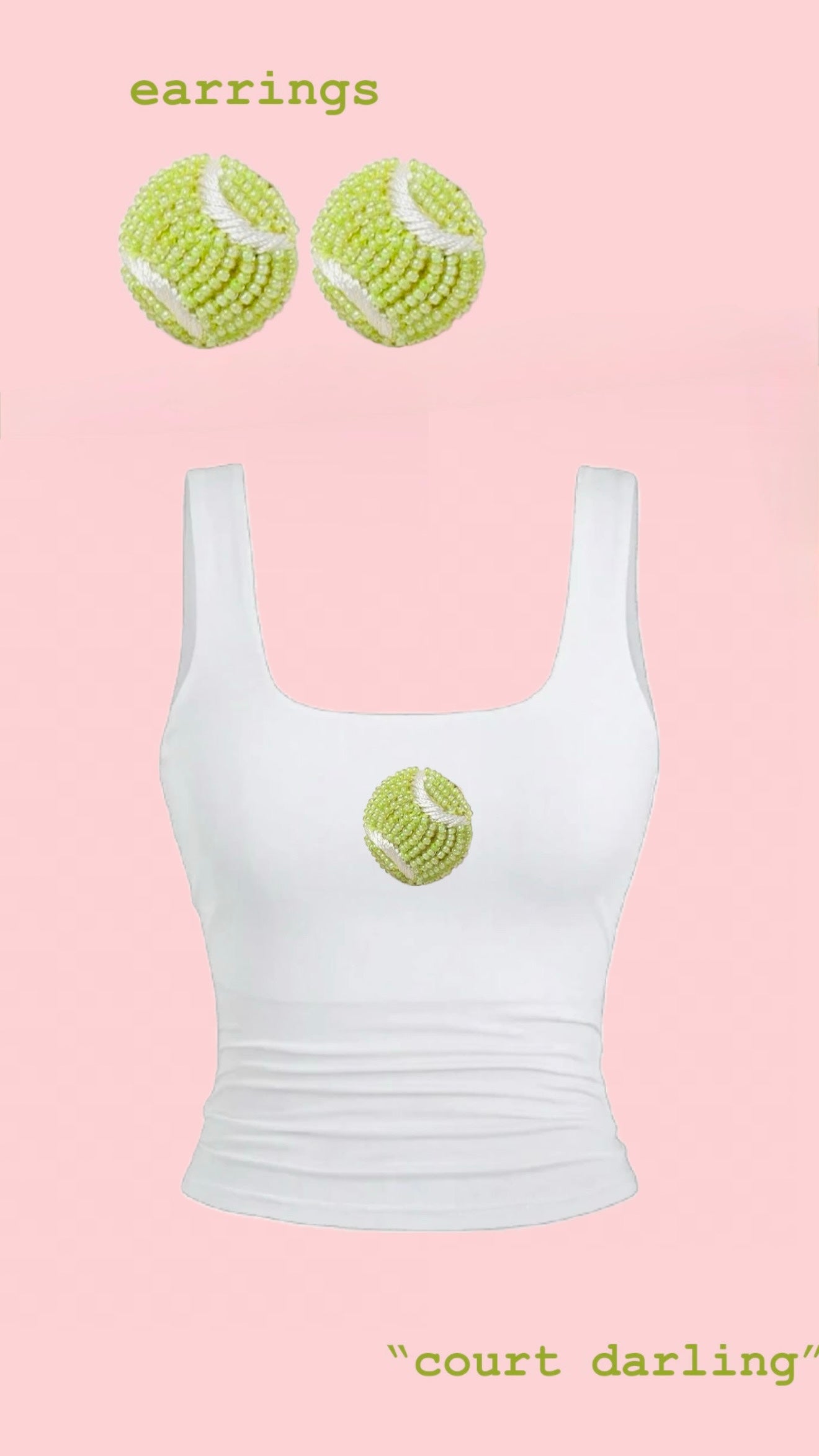 court darling(sweet set: earrings+top)