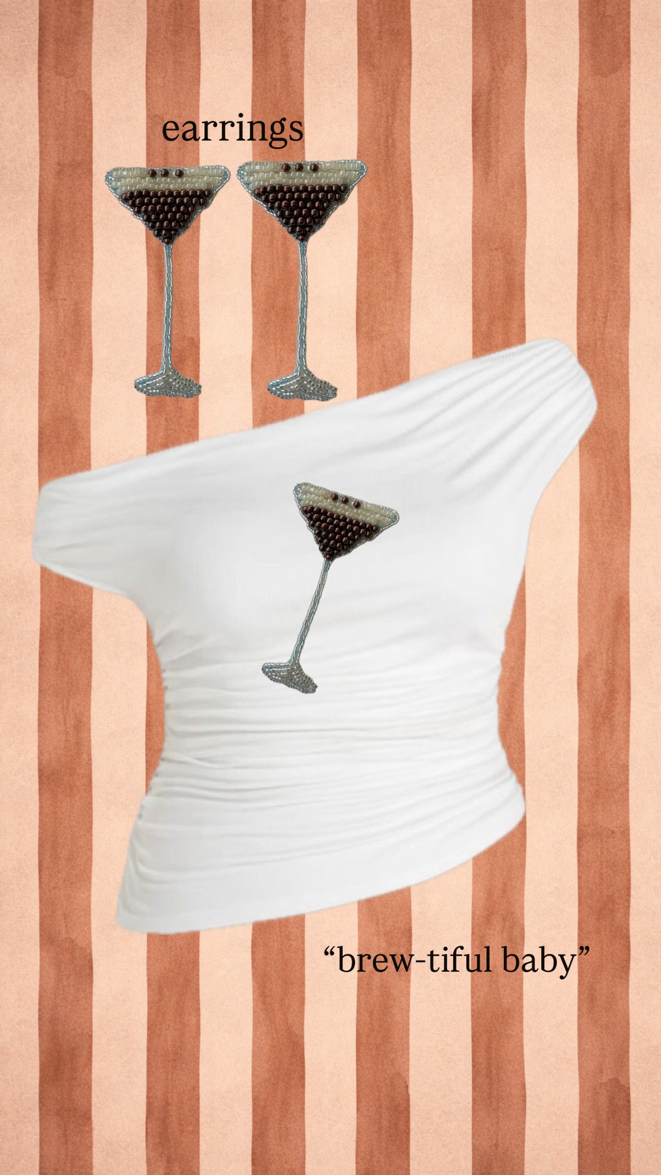 brew-tiful baby (better together: top+earring)